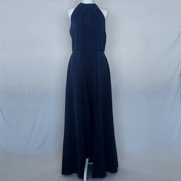 Julia Jordan Women's Walkthrough Jumpsuit Floor-Length Sleeveless Navy Size 6 - Picture 1 of 16